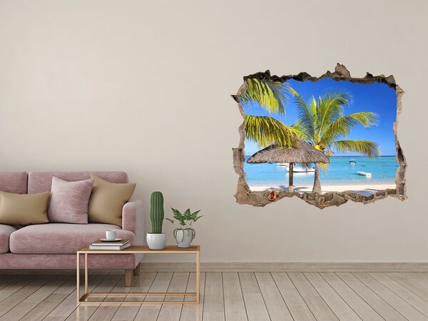 naklejka fototapeta 3D widok Plaża Mauritius