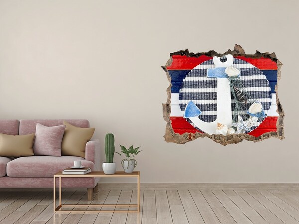 Samoprzylepna dziura ścienna 3D Morska przygoda z muszelkami