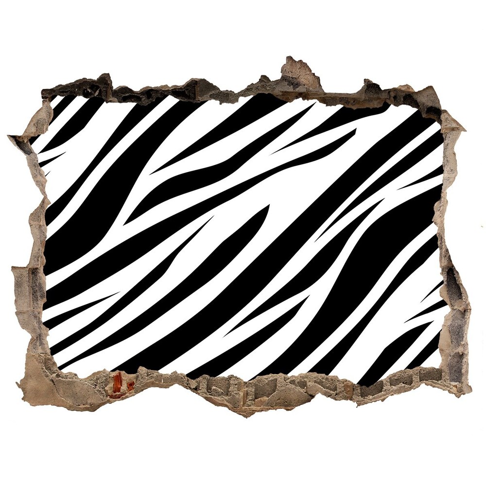 Samoprzylepna dziura ścienna 3D Zebra tło