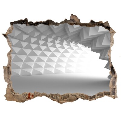 Samoprzylepna dziura ścienna 3D Abstrakcja tunel
