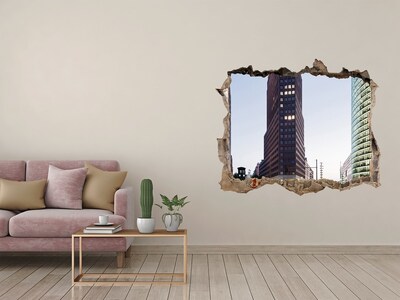 Fototapeta dziura na ścianę 3d Drapacze chmur