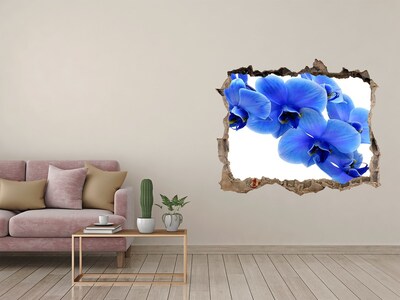 Samoprzylepna dziura naklejka Niebieska orchidea