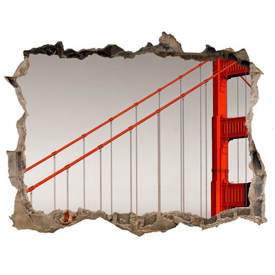 Fototapeta dziura na ścianę 3d Most Golden Gate w San Francisco