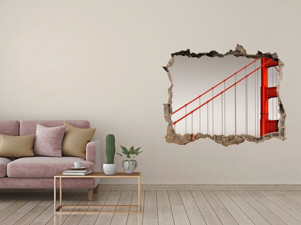 Fototapeta dziura na ścianę 3d Most Golden Gate w San Francisco