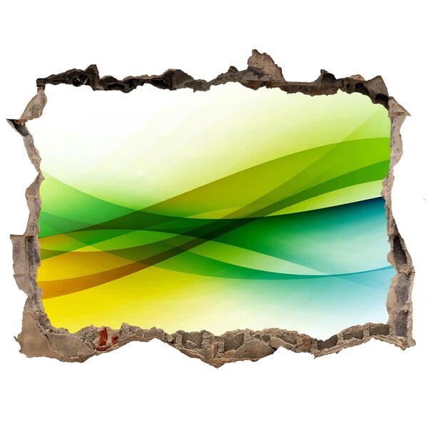 Samoprzylepna dziura na ścianę Kolorowy pejzaż za ścianą