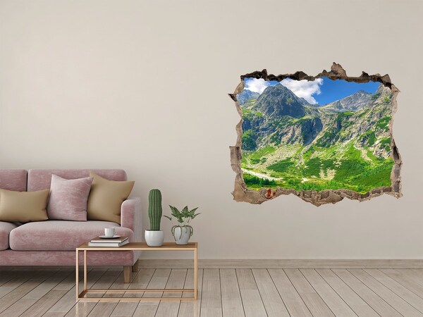 Dziura 3d foto tapeta naklejka Krowa