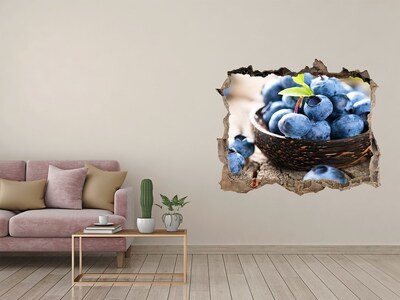 naklejka fototapeta 3D widok Jagody w drewnianej misce