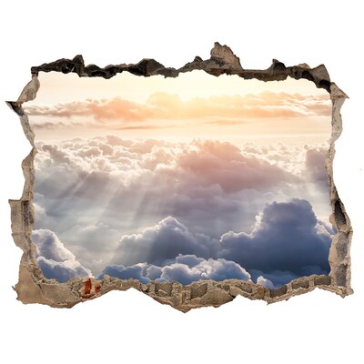 Samoprzylepna dziura na ścianę Niebo pełne chmur
