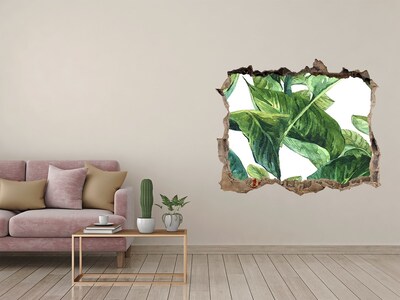 Dziura 3d foto tapeta naklejka Zielona oaza w betonie