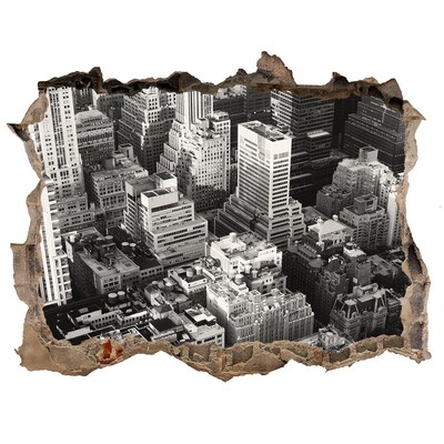 naklejka fototapeta 3D widok Widok na miejską dżunglę