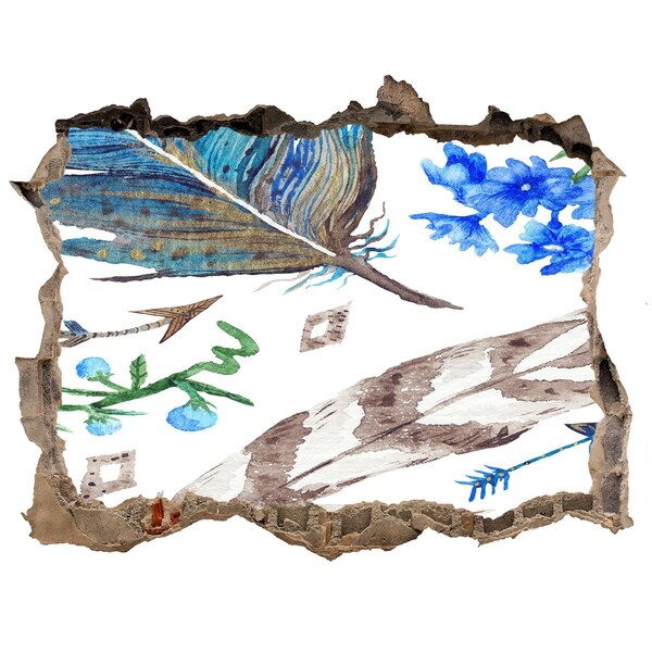 Dziura 3d foto tapeta naklejka Tajemnicza oaza w dżungli