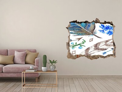 Dziura 3d foto tapeta naklejka Tajemnicza oaza w dżungli