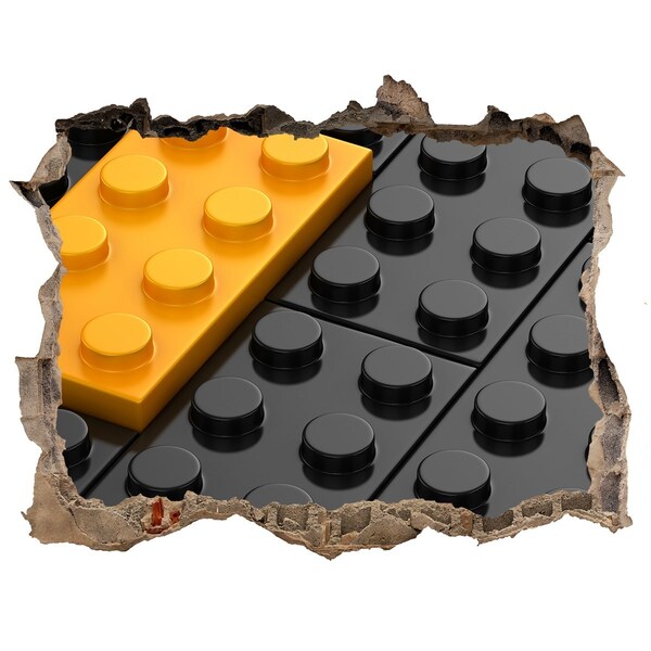 Fototapeta dziura na ścianę 3d Złamana ściana z klockami LEGO