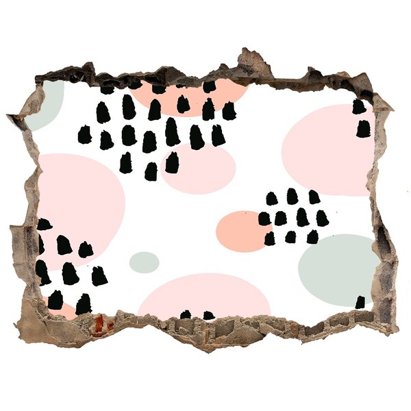 Fototapeta dziura na ścianę 3d Dziura w ścianie z kolorowymi plamami