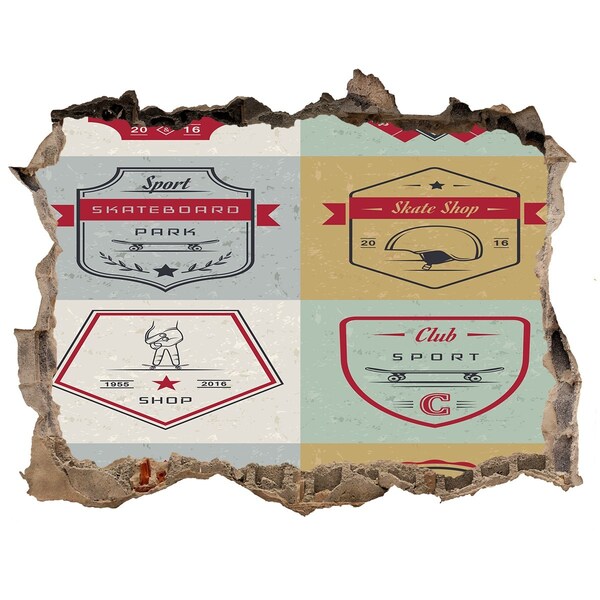 Fototapeta dziura na ścianę 3d Skatepark w mieście