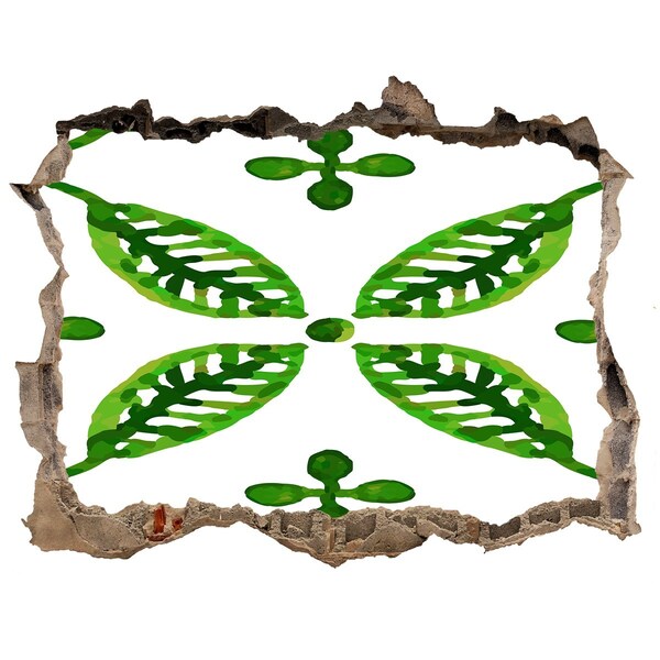 Samoprzylepna naklejka Zielona roślina w dziurze w ścianie