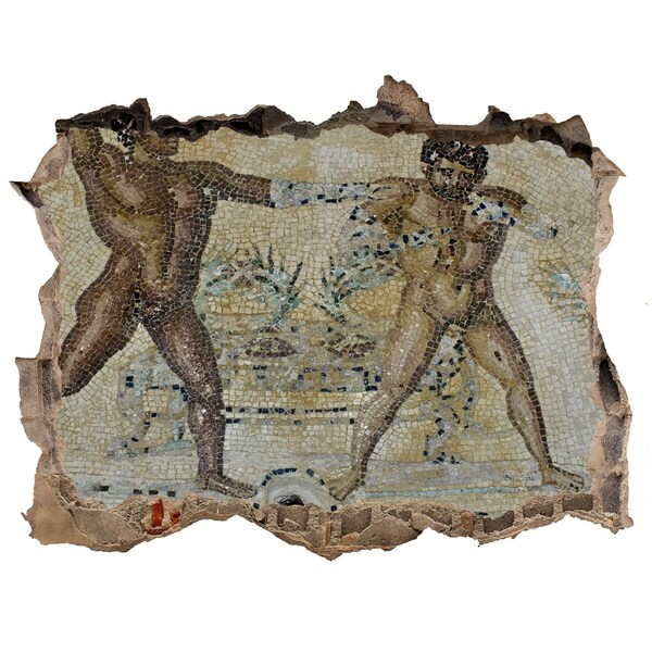 Samoprzylepna dziura na ścianę Starożytna walka gladiatorów