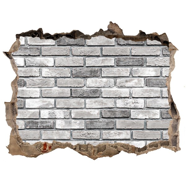 naklejka fototapeta 3D na ścianę Zniszczona ściana z cegłami