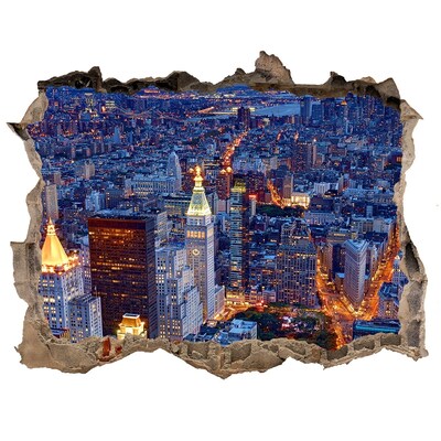 naklejka fototapeta 3D widok Nowy Jork nocą