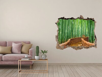 Dziura 3d fototapeta na ścianę naklejka Bamboo Forest Escape