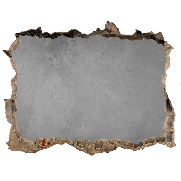 Dziura 3d fototapeta naklejka Pęknięta ściana z widokiem na beton