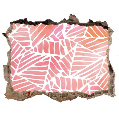 Samoprzylepna dziura na ścianę Tropikalny wzór liści