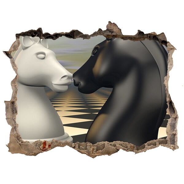 Samoprzylepna dziura na ścianę Szachowa konfrontacja