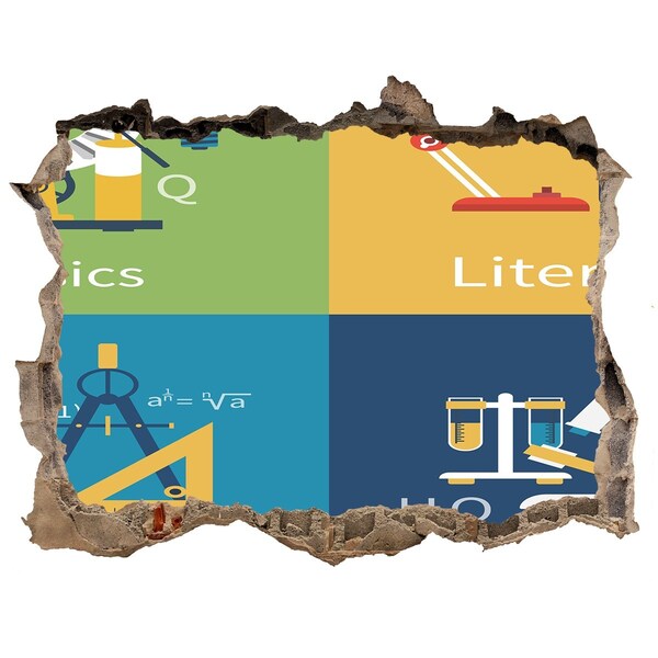 Dziura 3d fototapeta naklejka Nauka w akcji