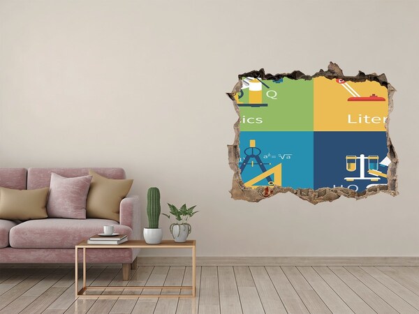 Dziura 3d fototapeta naklejka Nauka w akcji