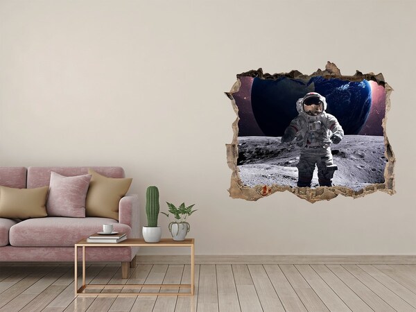 Foto zdjęcie dziura na ścianę Astronauta