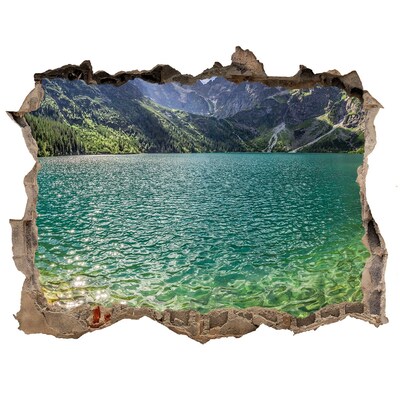 Samoprzylepna dziura na ścianę Jezioro w lesie