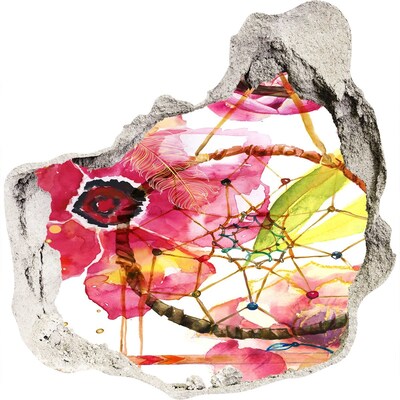 Naklejka 3D dziura samoprzylepna Kwiatowy sen w dziurze w ścianie