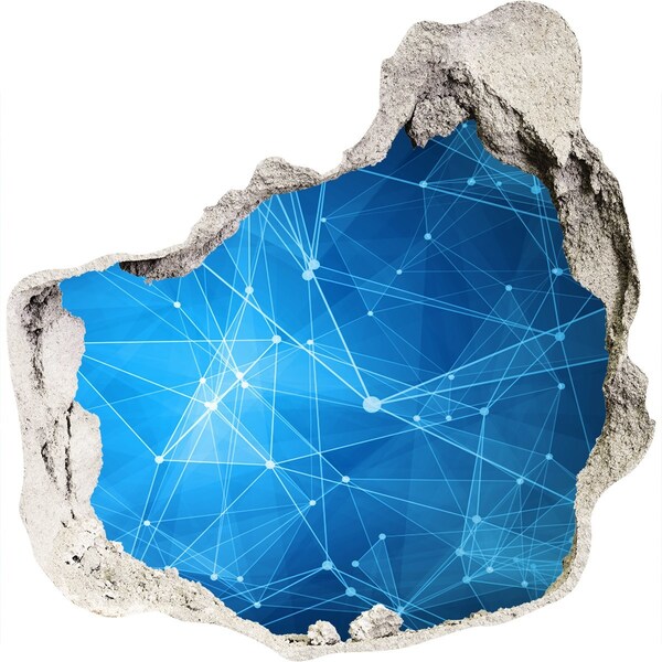 Samoprzylepna dziura na ścianę Cyfrowa przestrzeń za ścianą