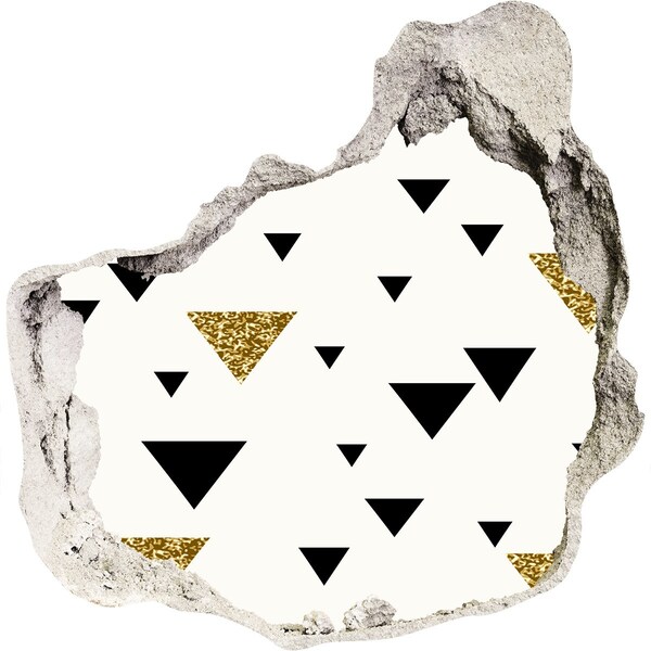 Fototapeta dziura na ścianę Nowoczesny design z trójkątami