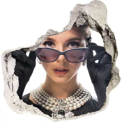 Fotoobraz dziura na ścianę Kobieta w okularach