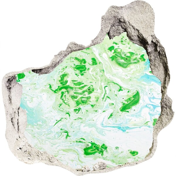 Dziura 3d foto tapeta naklejka Zielona oaza w dziurze w ścianie