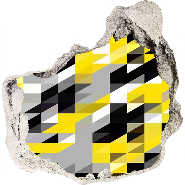 Dziura 3d foto tapeta naklejka Abstrakcyjna dziura w ścianie