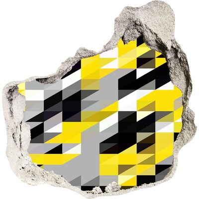 Dziura 3d foto tapeta naklejka Abstrakcyjna dziura w ścianie