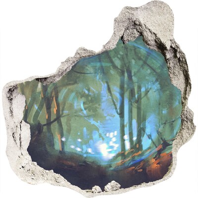 Samoprzylepna naklejka beton Tajemniczy las w blasku księżyca