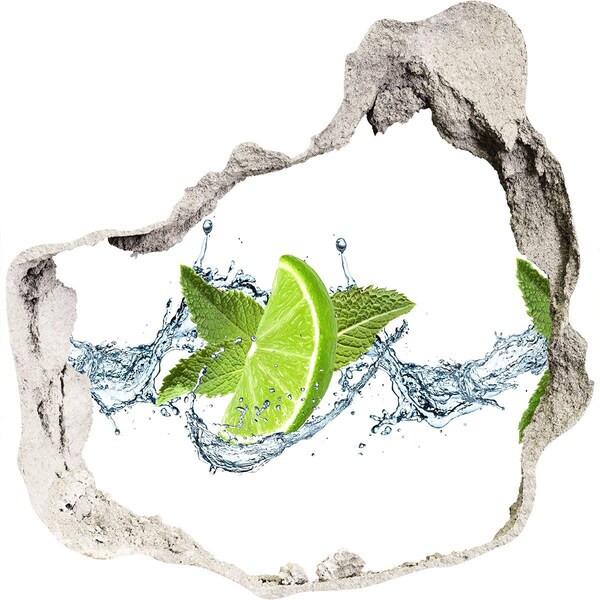 Naklejka 3D dziura samoprzylepna Limonka