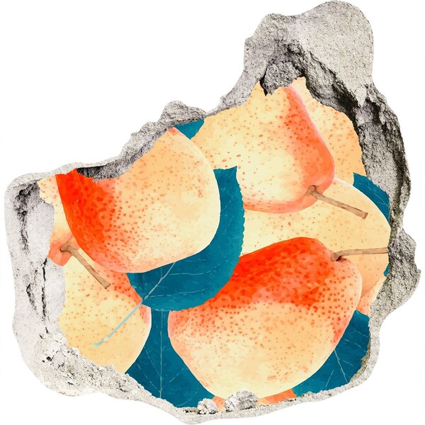 Samoprzylepna naklejka beton Owocowy raj za ścianą