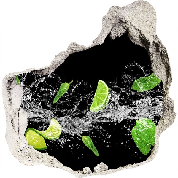 Naklejka 3D dziura na ścianę Orzeźwiający koktajl z limonki