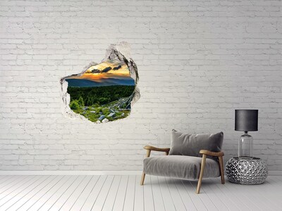 Dziura 3d w ścianie naklejka Górska panorama