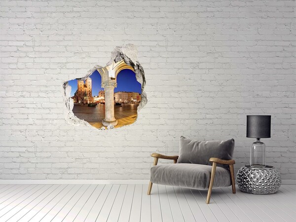 Fototapeta dziura na ścianę Krakowski Rynek Główny w Nocy