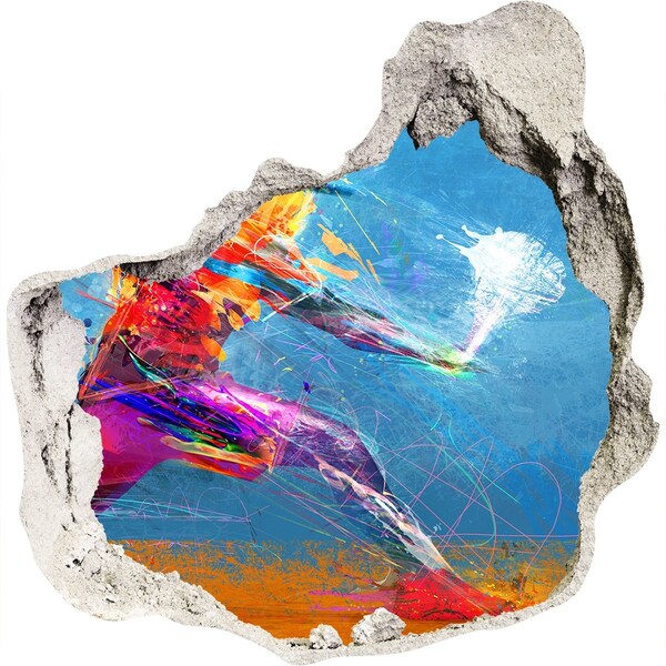 Fototapeta dziura na ścianę 3d Zanurzenie w kolorach