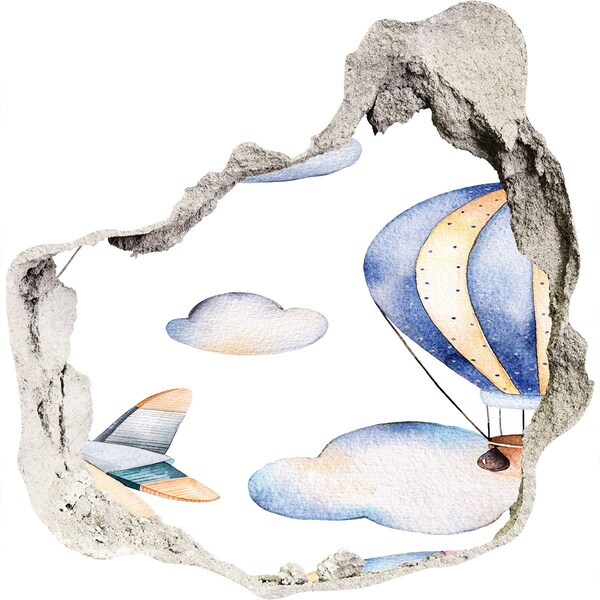 Fototapeta naklejka na ścianę Lot balonem nad chmurami