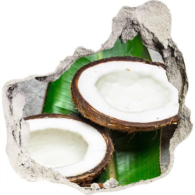 Naklejka dziura na ścianę Kokosowe skarby w sercu dżungli