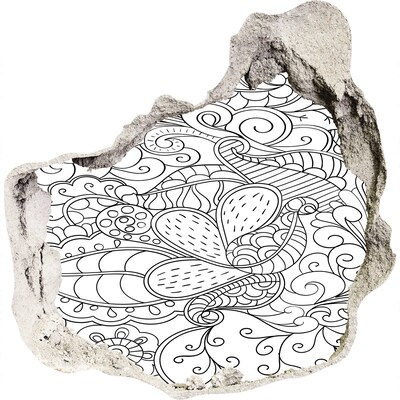 Naklejka 3D dziura na ścianę Kolorowy świat w dziurze