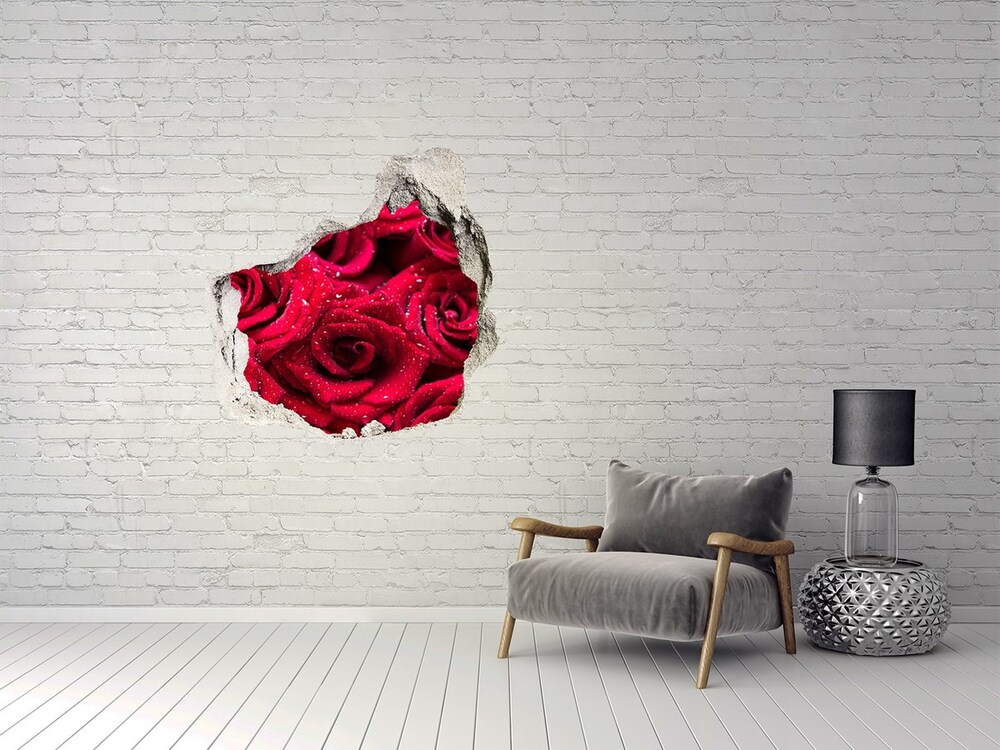 Samoprzylepna naklejka na ścianę Krople na różach