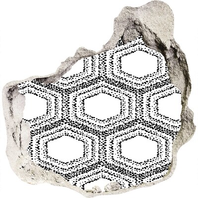 Fototapeta dziura na ścianę Geometryczny wzór na ścianie